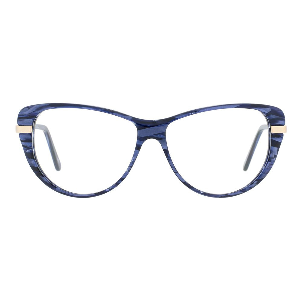 Eyeglasses Frames by Andy Wolf for women in metal blue features a refined silhouette, showcasing a refined blue coloured frame and full-frame frame design for a sophisticated, premium look.