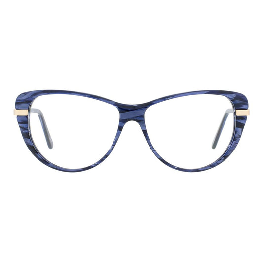 Eyeglasses Frames by Andy Wolf for women in metal blue features a refined silhouette, showcasing a refined blue coloured frame and full-frame frame design for a sophisticated, premium look.