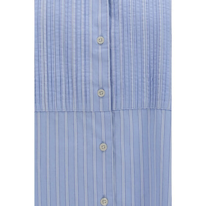 Shirt by SOSUE for women in cotton blue, brown & patterned features an polished silhouette, showcasing a sophisticated and detail for a truly polished finish.