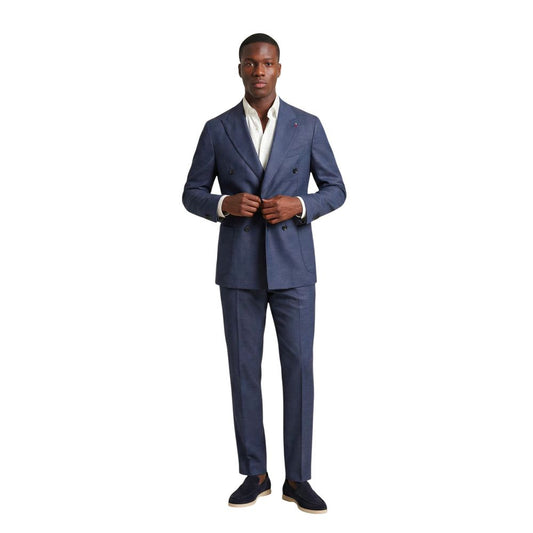 Pant Suit by Mulish for men in ab polyester & viscose blue presents a nuanced silhouette, showcasing a nuanced and nuanced straight for an elevated aesthetic.