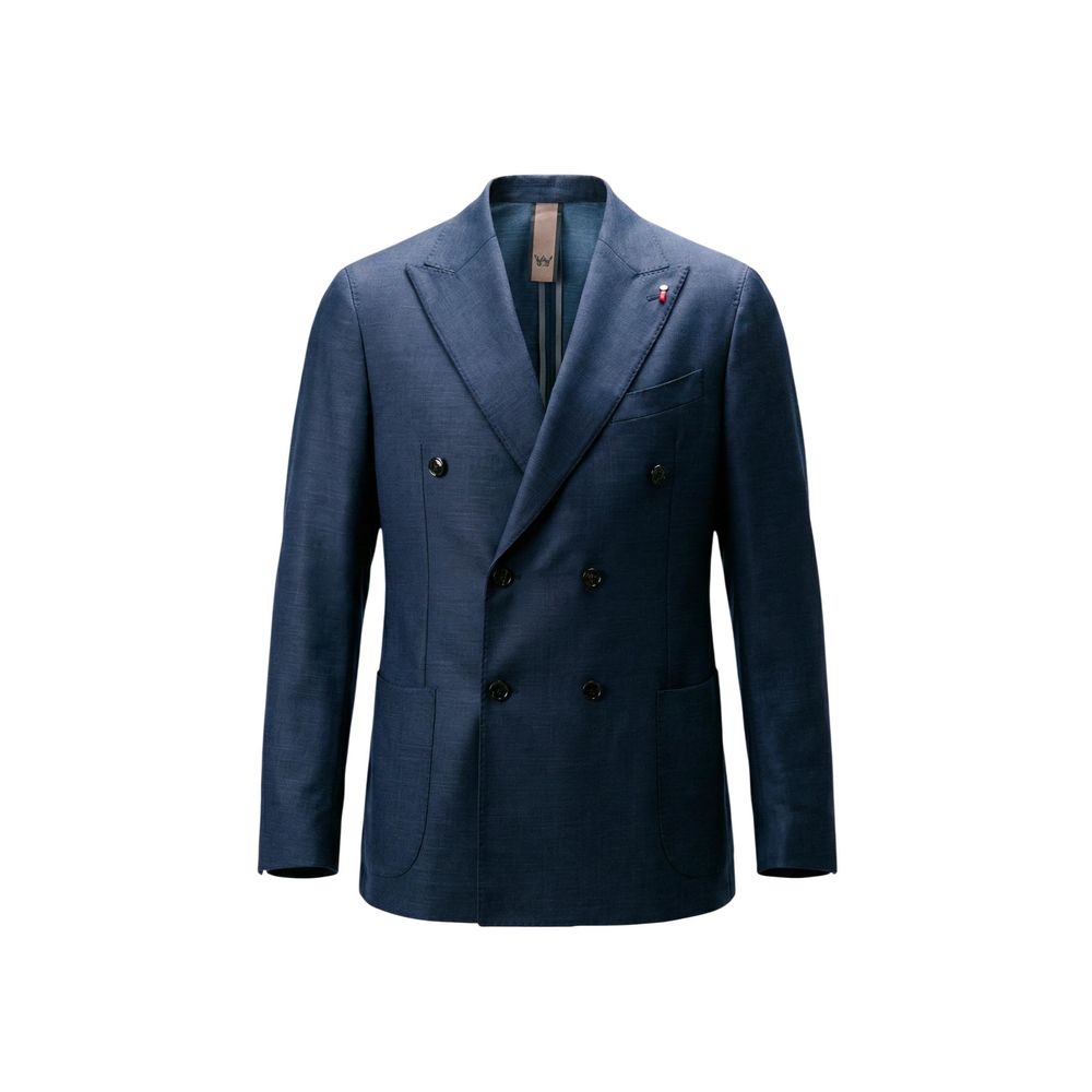 Mulish Blue Polyester Two-Piece Suit