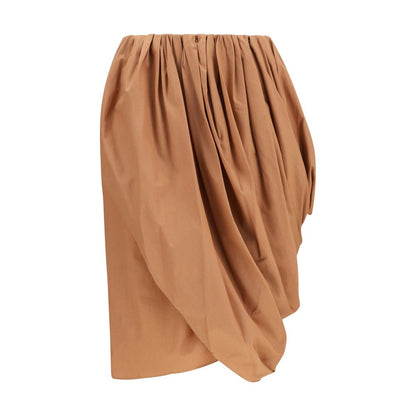 Skirt by Chloé for women in viscose cotton beige features an tailored silhouette, artfully capturing the essence of Women's Wrap Viscose Cotton Midi Knee Skirt in a sophisticated midi knee.
