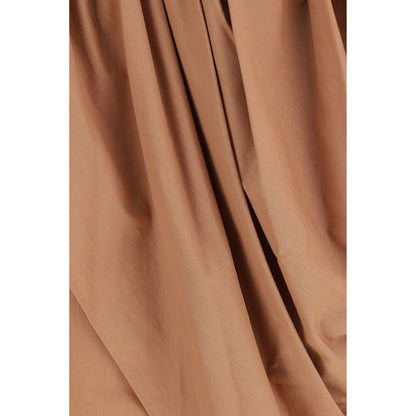 Skirt by Chloé for women in viscose cotton beige showcases a dramatic silhouette, artfully capturing the essence of the Women's Wrap Viscose Cotton Midi Knee Skirt in a dramatic midi knee cut for a refined look.