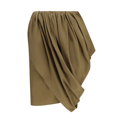 Skirt by Chloé for women in viscose cotton bicolour features a sublime silhouette, showcasing the sublime design of the Women's Wrap Viscose Cotton Midi Knee Skirt in a sophisticated midi knee.