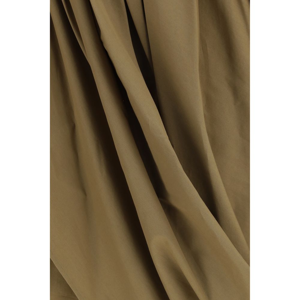 Skirt by Chloé for women in viscose cotton bicolour features an tailored silhouette, artfully capturing the essence of Women's Wrap Viscose Cotton Midi Knee Skirt in a sophisticated midi knee.