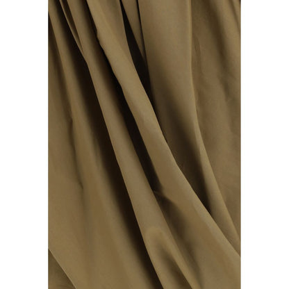 Skirt by Chloé for women in viscose cotton bicolour features an tailored silhouette, artfully capturing the essence of Women's Wrap Viscose Cotton Midi Knee Skirt in a sophisticated midi knee.