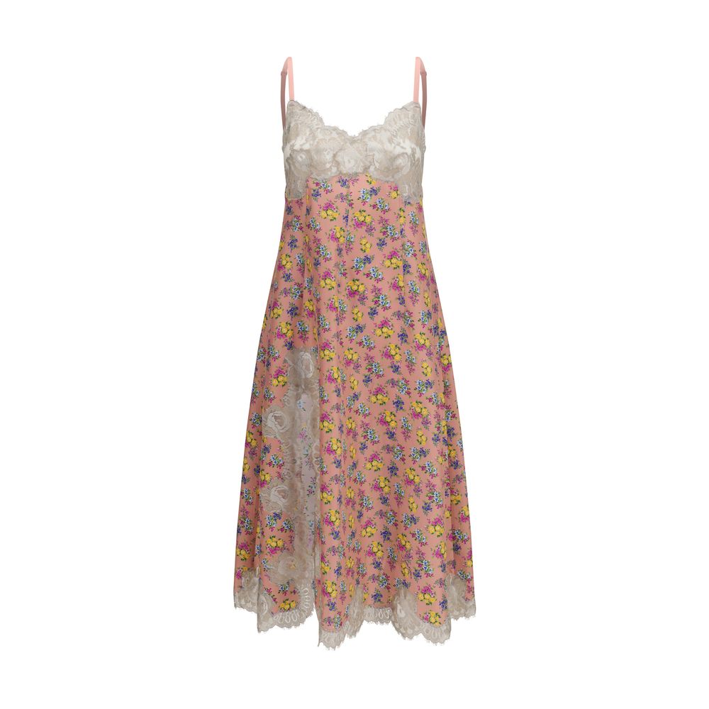 Dress by Dolce & Gabbana for women in polyamide cotton silk viscose multicolor, patterned, floral & print features an sultry silhouette defined by a and sleeveless, falling to an sultry for a sultry look.