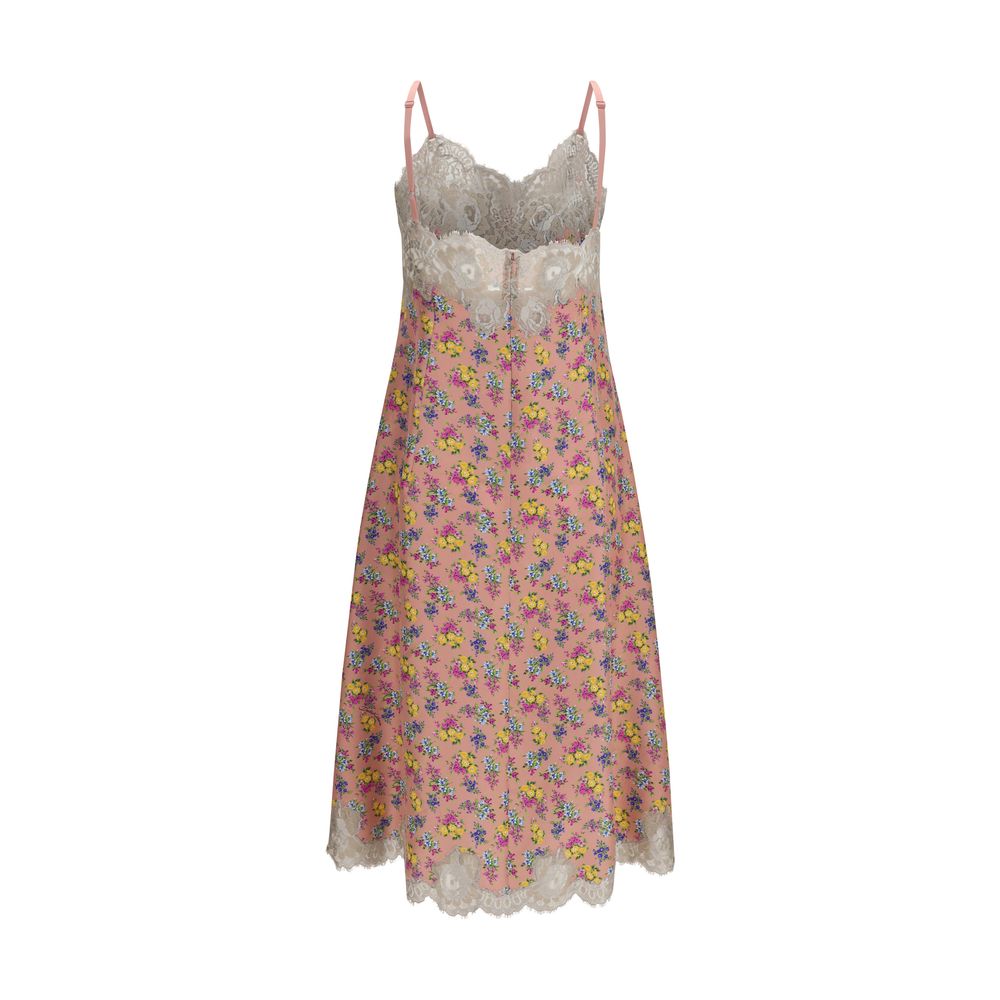 Dress by Dolce & Gabbana for women in polyamide cotton silk viscose multicolor, patterned, floral & print features a dramatic silhouette, showcasing an elegant and that flows into a dramatic .
