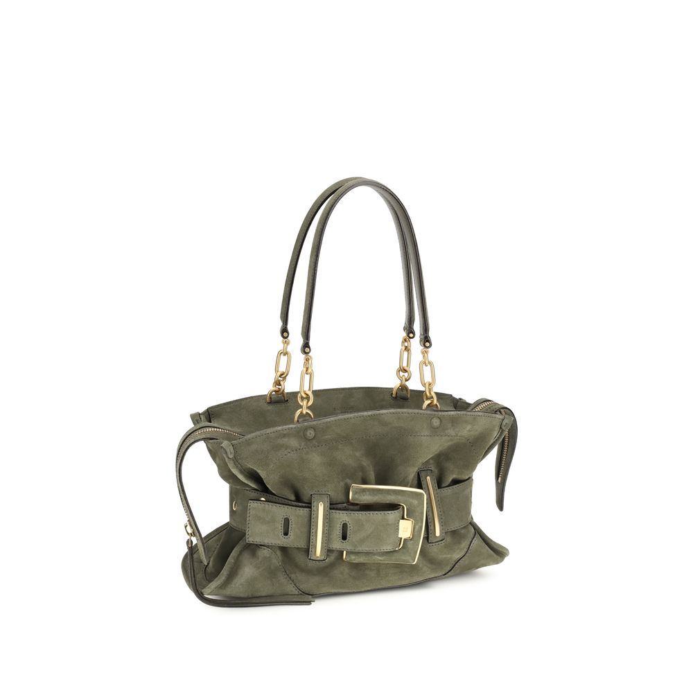 Frame Handbag by Balmain for women in bos taurus calf leather cotton & linen bicolour & gold features a exquisite silhouette, showcasing a secure zipper & buckle and exquisite cardholder with versatile belt-strap & handle for a exquisite finish.