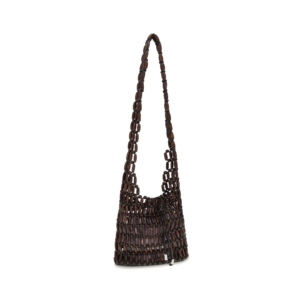 Medium Shoulder Tote Bag by Staud for women in leather brown & natural features an effortlessly chic silhouette with a secure , ample , and versatile shoulder-strap for effortlessly chic everyday luxury.