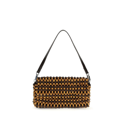 Compact Shoulder Bag by Staud for women in leather brown & natural features a enviable silhouette, showcasing a secure zipper, ample , and enviable shoulder-strap & detachable-strap for a enviable finish.