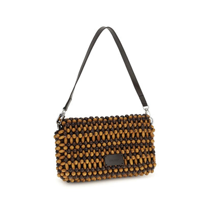 Compact Shoulder Bag by Staud for women in leather brown & natural features a enviable silhouette, showcasing a secure zipper, ample , and enviable shoulder-strap & detachable-strap for a enviable finish.