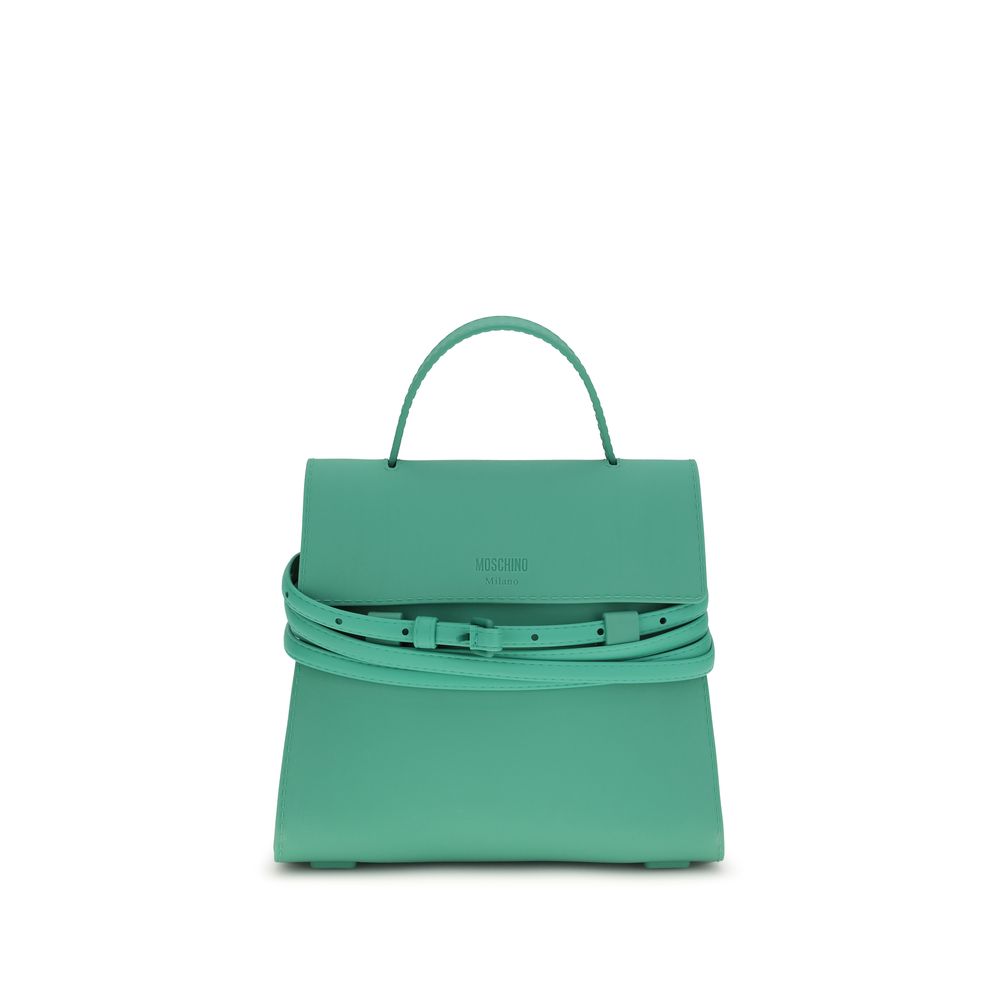 Small Shoulder Handbag by Moschino for women in silicone bicolour features an refined silhouette, showcasing a secure magnetic, ample , and versatile shoulder-strap, handle & adjustable-strap for a sophisticated refined aesthetic.