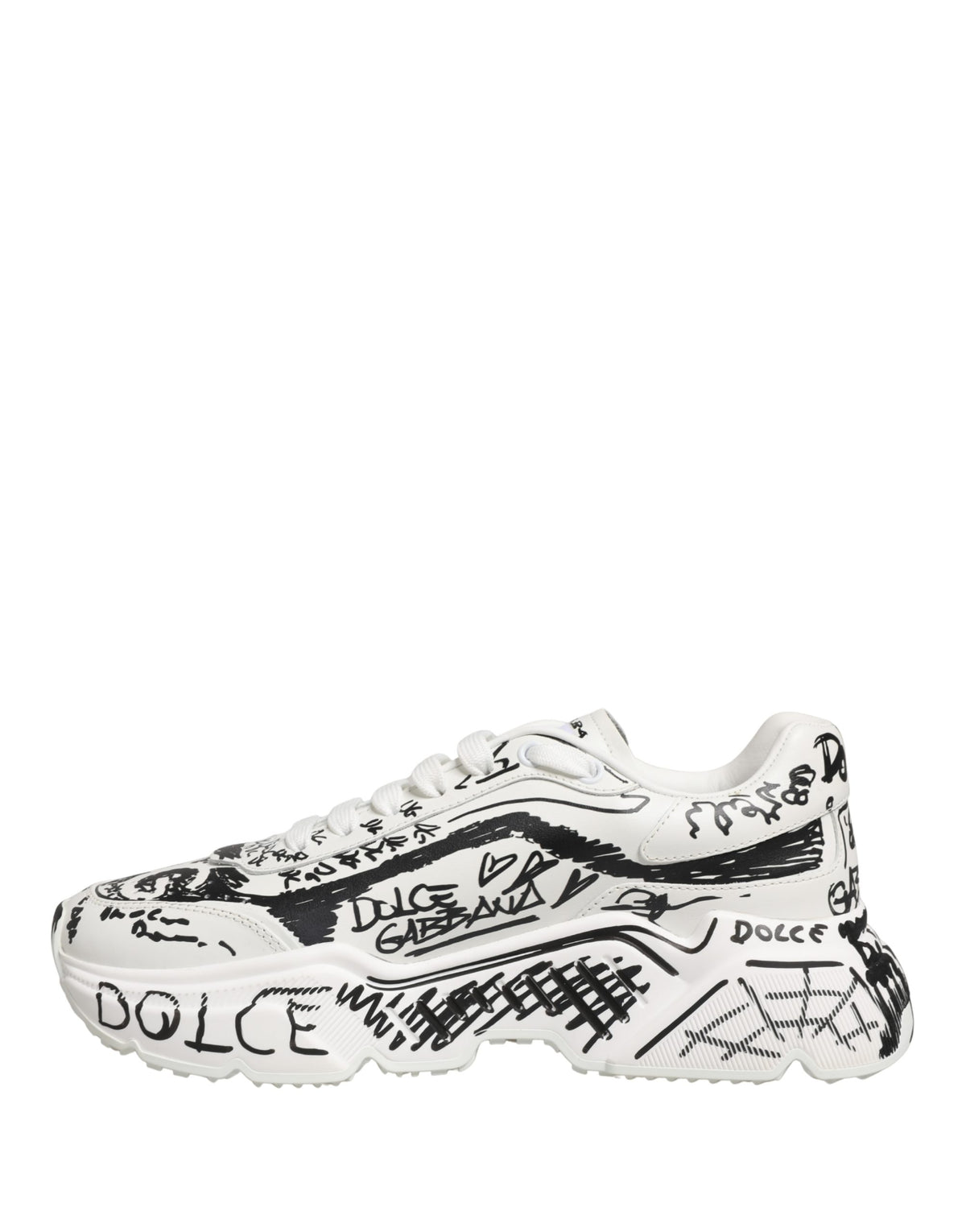 Dolce & Gabbana Women's Low Top Calfskin Leather Sneakers - White
