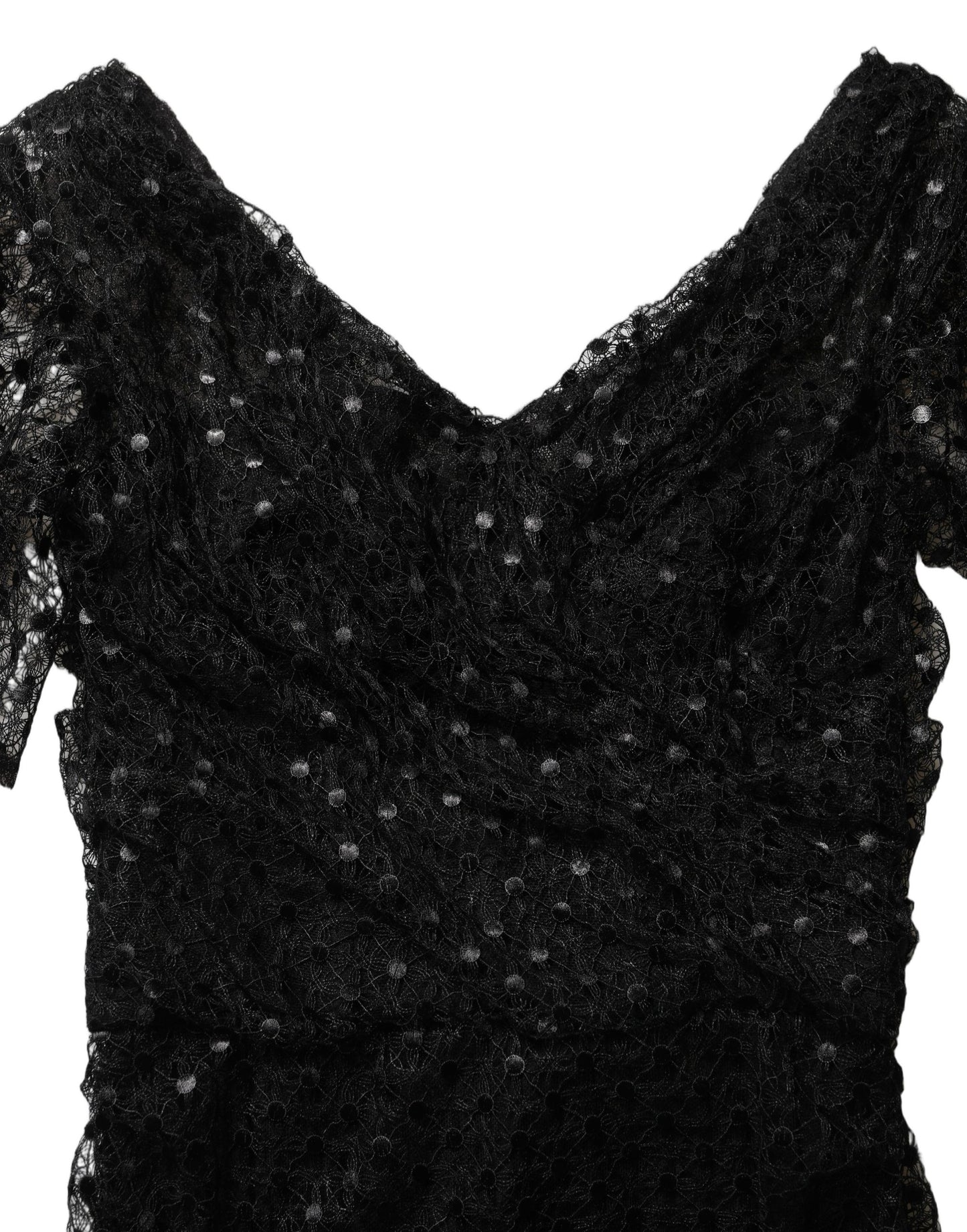 Dolce & Gabbana Black Sequinned Mermaid Evening Gown Dress