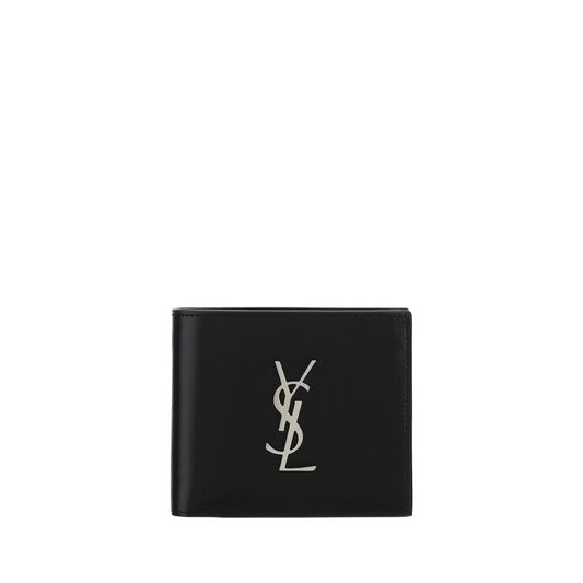 Cardholder Wallet by Saint Laurent for men in bos taurus calfskin leather black & monogram presents a streamlined silhouette, showcasing the sophisticated design of the Bos Taurus Calfskin Leather Cardholder Wallet collection with functional card-organization compact-design billfold.