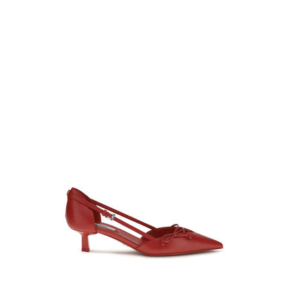 Prada Women's Bos Taurus Calf & Goatskin Leather High-Heel Kitten Pumps Heels - Multicolor