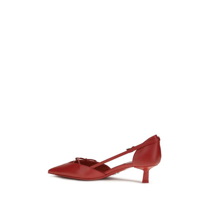 Prada Women's Bos Taurus Calf & Goatskin Leather High-Heel Kitten Pumps Heels - Multicolor