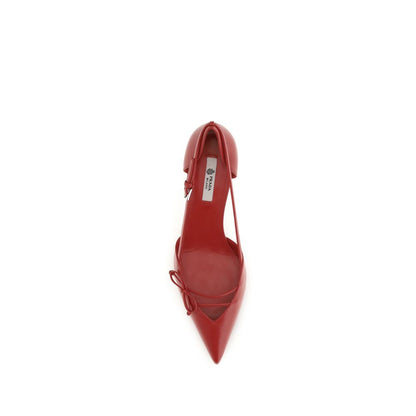 Prada Women's Bos Taurus Calf & Goatskin Leather High-Heel Kitten Pumps Heels - Multicolor