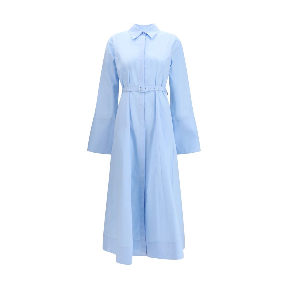 Dress by Gabriela Hearst for women in cotton blue showcases a striking silhouette, elegantly detailed with a long-sleeve, refined , and a striking maxi long for a striking finish.