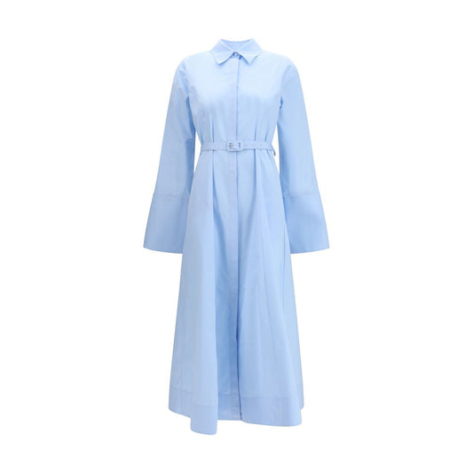 Dress by Gabriela Hearst for women in cotton blue showcases a striking silhouette, elegantly detailed with a long-sleeve, refined , and a striking maxi long for a striking finish.