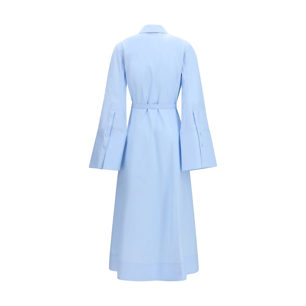 Dress by Gabriela Hearst for women in cotton blue features an cute silhouette, detailed with a and that elegantly flows into a cute maxi long.