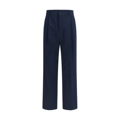Casual Pants by Valentino Garavani for men in cotton blue presents a refined pantology silhouette, artfully defined by a refined pantology straight & regular-fit, long, and a sophisticated .