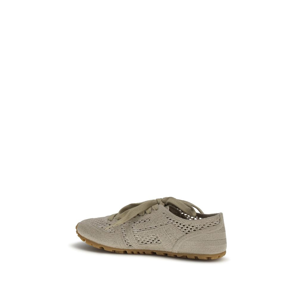 Athletic Sneakers Balmain women polyester leather & cotton beige featuring a avant-garde Racer Women's Athletic Polyester Leather & Cotton Sneakers design with a avant-garde athletic style for a refined finish.