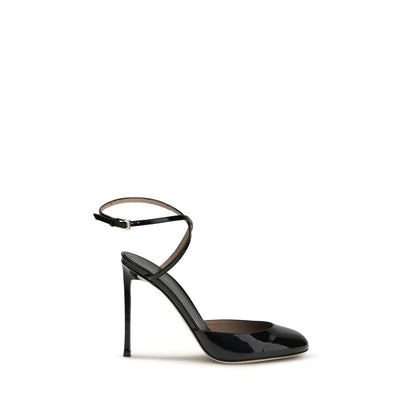 Tom Ford Icon Women's Bos Taurus Calf Patent Leather High-Heel Stiletto Ankle Strap Pumps Heels - Black Nude
