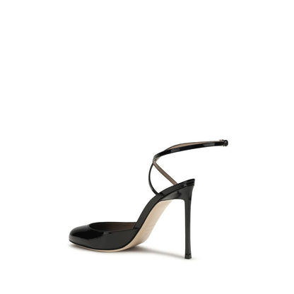 Tom Ford Icon Women's Bos Taurus Calf Patent Leather High-Heel Stiletto Ankle Strap Pumps Heels - Black Nude
