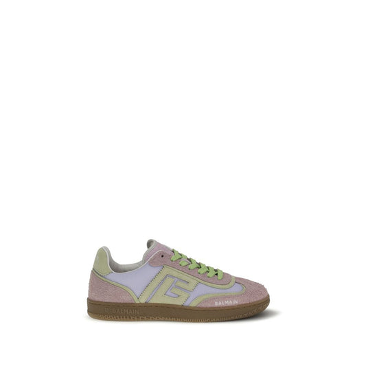 Athletic Sneakers by Balmain for women in bos taurus suede calf leather multicolor, patterned, signature & monogram features an timeless silhouette from the Women's Athletic Bos Taurus Suede Calf Leather Sneakers collection, showcasing a timeless athletic style for a timeless look.