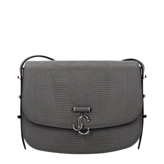 Crossbody Handbag by Jimmy Choo for women in leather gray features an multi-faceted design with a secure , ample , and versatile crossbody-strap & adjustable-strap for a multi-faceted finish.