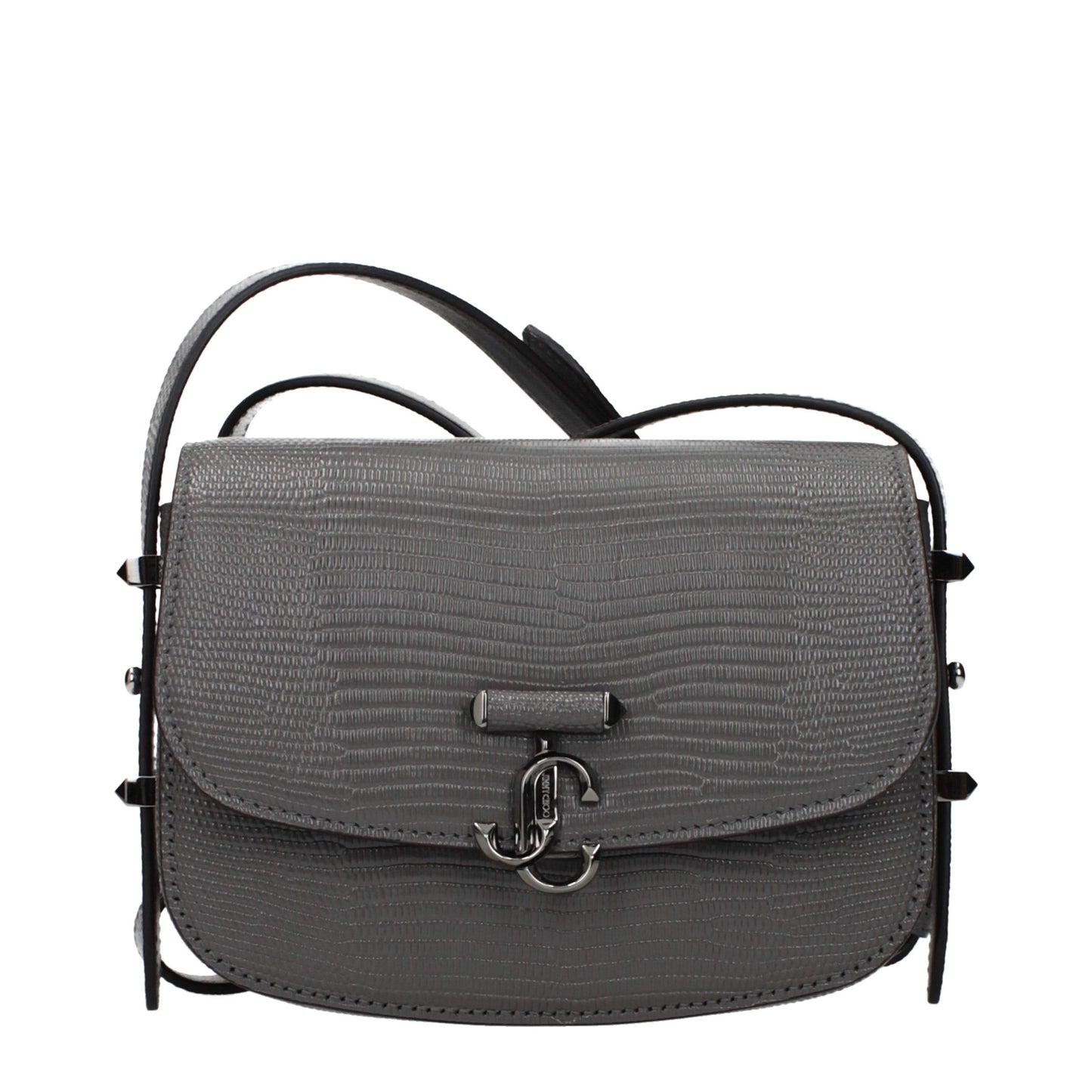 Shoulder Bag by Jimmy Choo for women in leather gray features a effortless chic silhouette with a secure , ample , and versatile shoulder-strap & adjustable-strap for a effortless chic finish.