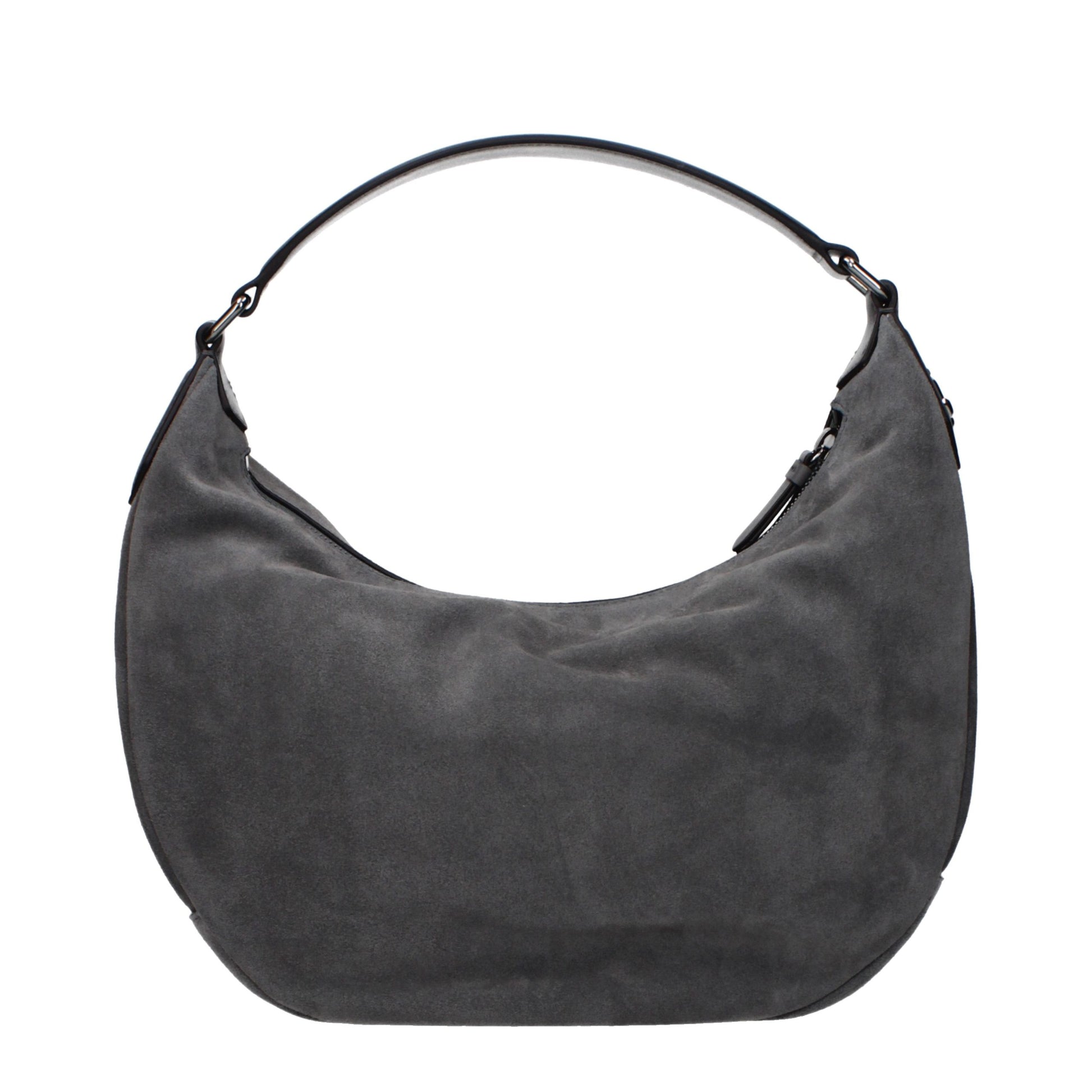 Shoulder Bag by Jimmy Choo for women in suede leather gray features a effortless chic silhouette with a secure , ample , and versatile shoulder-strap for a effortless chic finish.