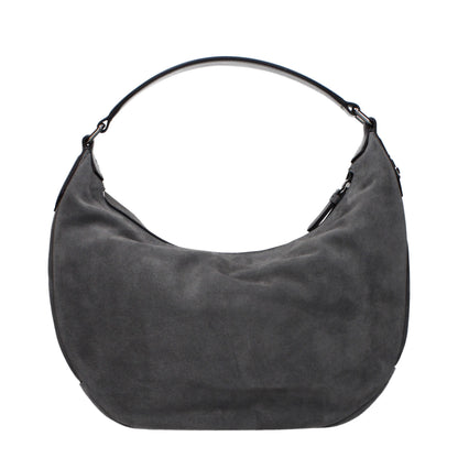 Shoulder Bag by Jimmy Choo for women in suede leather gray features a effortless chic silhouette with a secure , ample , and versatile shoulder-strap for a effortless chic finish.