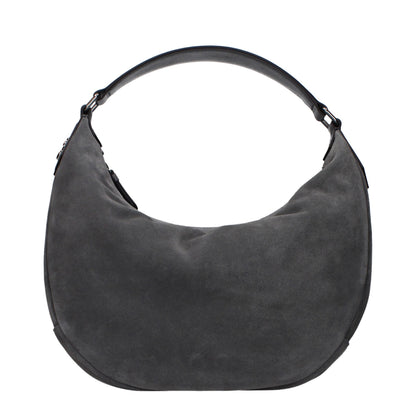 Shoulder Bag by Jimmy Choo for women in suede leather gray features a effortless chic silhouette with a secure , ample , and versatile shoulder-strap for a effortless chic finish.