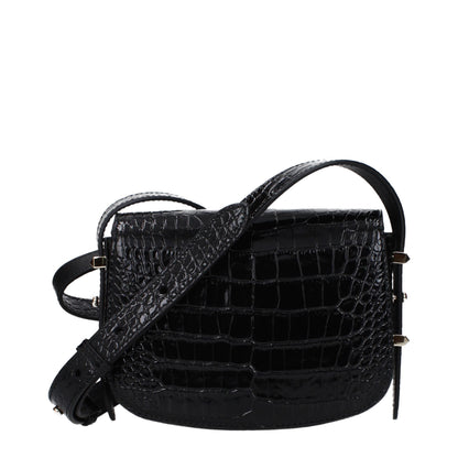 Crossbody Handbag by Jimmy Choo for women in leather black features a multifaceted silhouette, showcasing a secure and multifaceted with versatile crossbody-strap & adjustable-strap for multifaceted style.