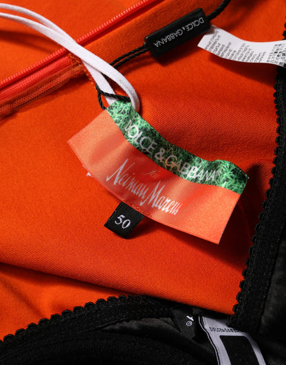 Dolce & Gabbana Orange Cotton Superbowl Football Inspired Mini Dress