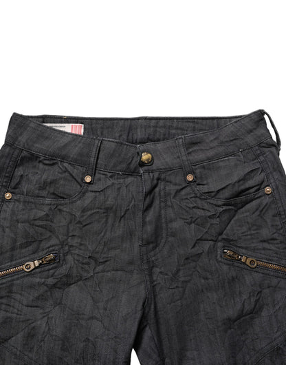 PLEIN SUD Black Cotton Mid Waist Skinny Denim Jeans