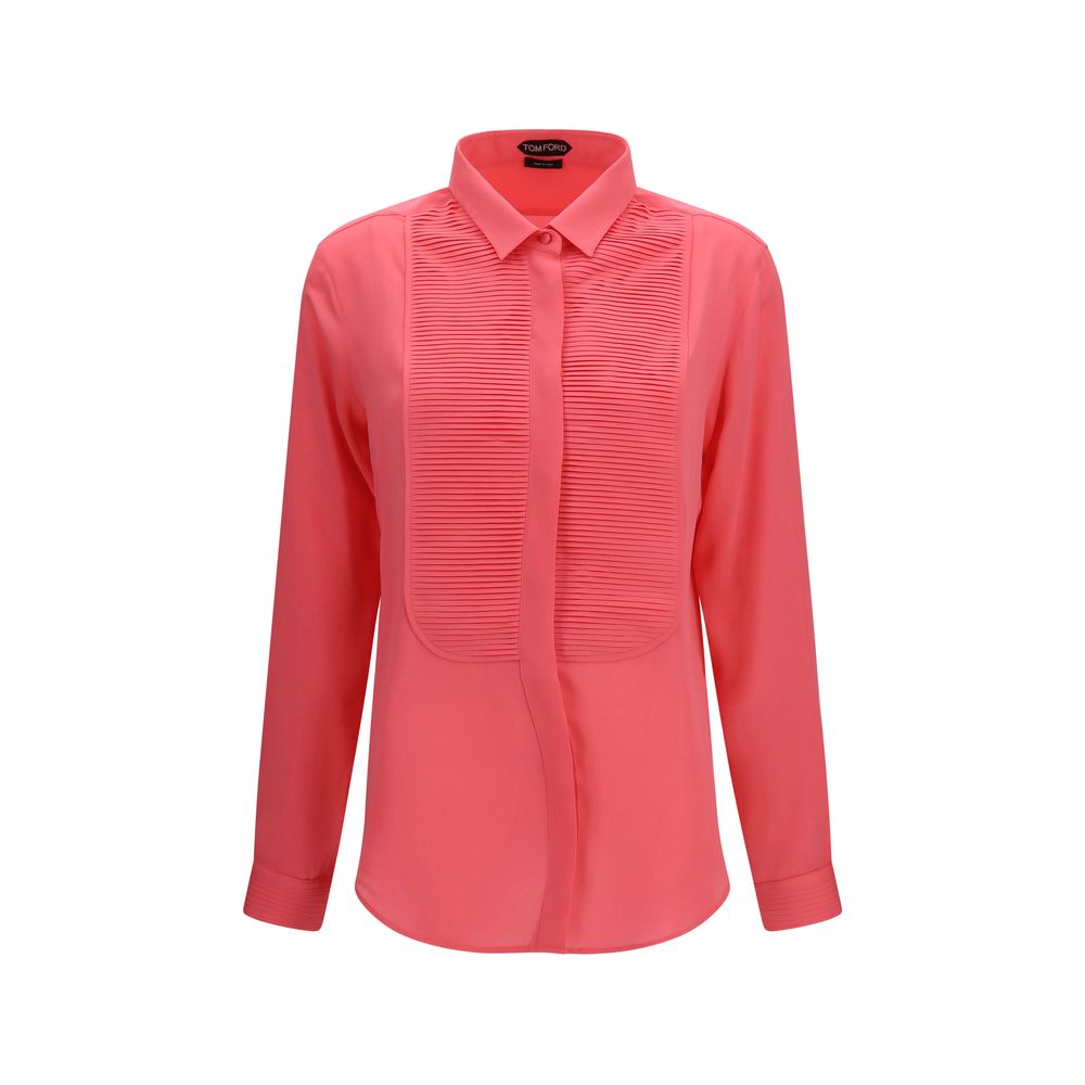 Dress Shirt by Tom Ford for women in silk multicolor showcases a sublime silhouette, artfully detailed with a sublime and long-sleeve for a sophisticated, sublime finish.