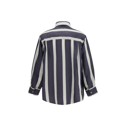 Shirt by Cruna for women in viscose blue, patterned & striped features an polished silhouette, showcasing a sophisticated and detail for a truly polished finish.
