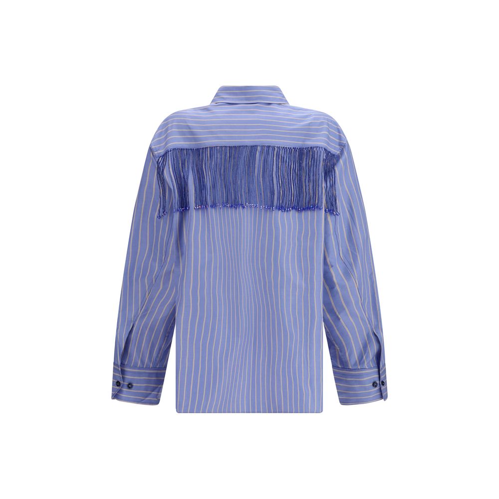 Dress Shirt by The Andamane for women in cotton blue features an polished silhouette, showcasing a sophisticated and detail for a truly polished finish.