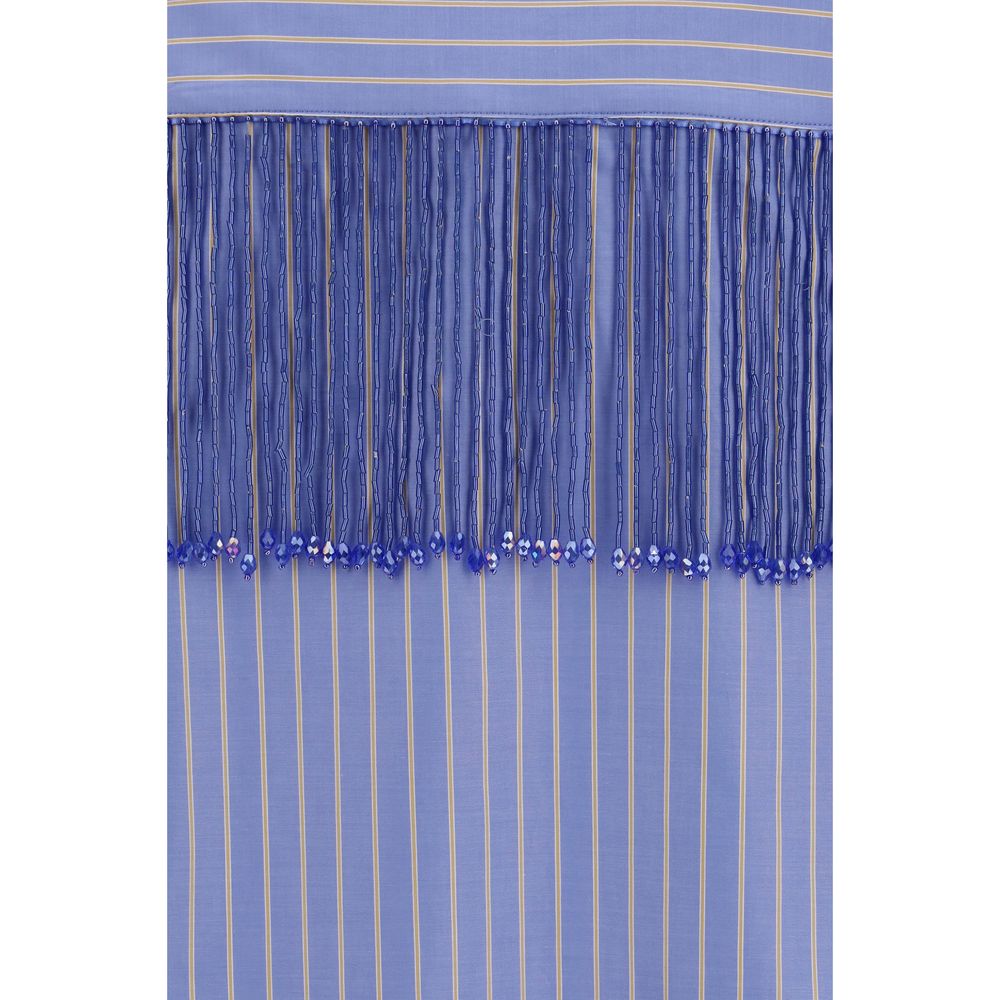 Dress Shirt by The Andamane for women in cotton blue presents a discerning silhouette, showcasing a sophisticated and for a truly discerning finish.