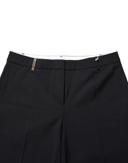 Peserico Black Skinny Mid Waist Chino Women Trouser Pants