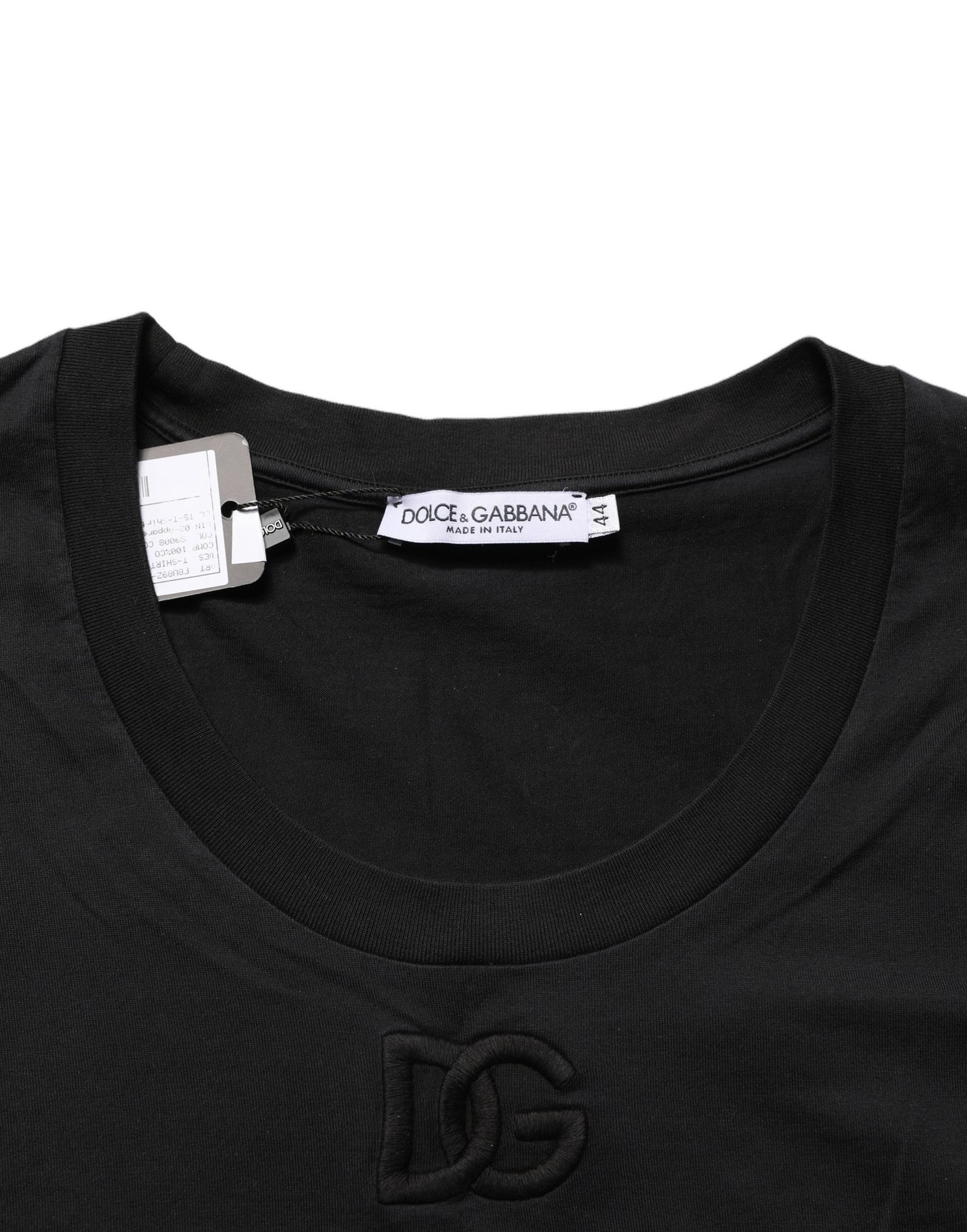 Dolce & Gabbana Black Cotton Short-Sleeve Crew Neck T-shirt