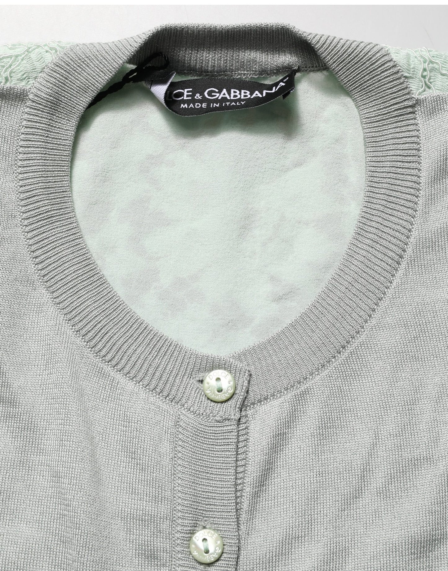 Dolce & Gabbana Green ButtonDown LongSleeve Cardigan Sweater