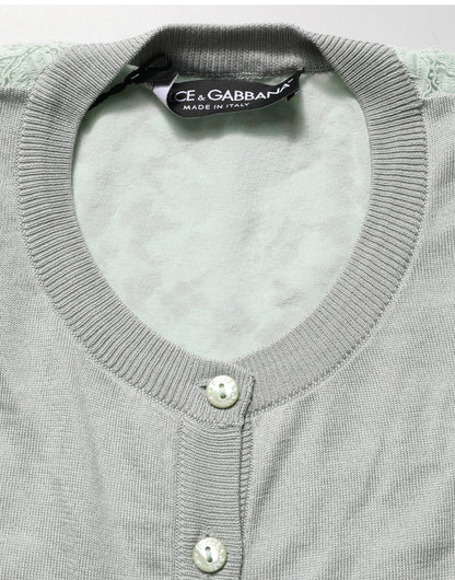 Dolce & Gabbana Green ButtonDown LongSleeve Cardigan Sweater