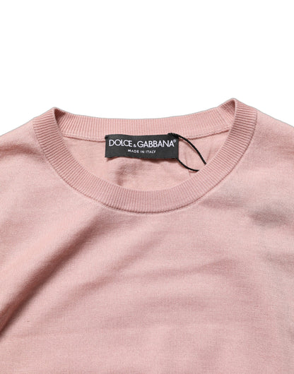 Dolce & Gabbana Pink Sleeveless Cashmere Knitted Tank Top