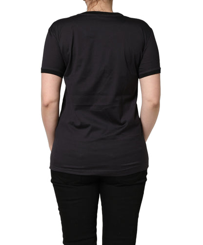Dolce & Gabbana Black #IAMACHRISTMASTREE Print Cotton T-shirt