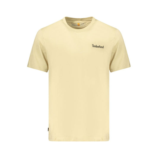 T-Shirt by Timberland for men in cotton beige & signature showcases a fashionable silhouette, elegantly detailed with a fashionable and for a sophisticated, high-fashion look.